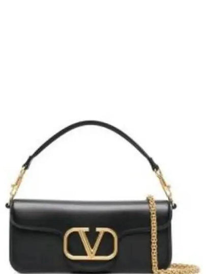 Logo Leather Shoulder Bag Black - VALENTINO - BALAAN 2