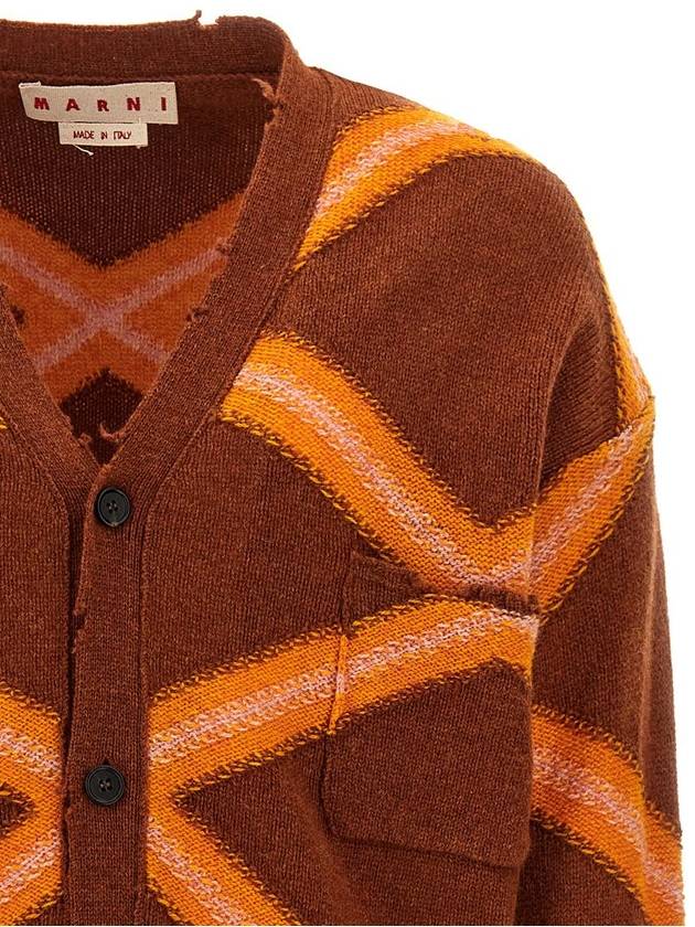 Marni 'Broken Macro Argyle' Cardigan - MARNI - BALAAN 3