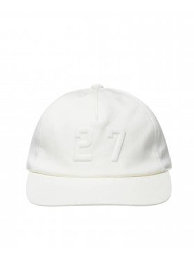 27 Logo Cotton 5 Panel Ball Cap White - YCW - BALAAN 1