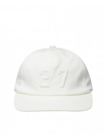 27 Logo Cotton 5 Panel Ball Cap White - YCW - BALAAN 2