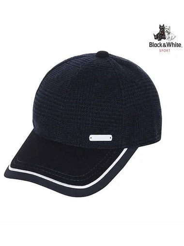 Check pattern ball cap GF8411NAVY - BLACK&WHITE - BALAAN 1