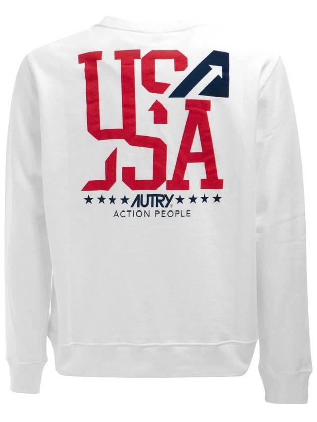 Iconic USA Logo Print Sweatshirt Ivory - AUTRY - BALAAN 3