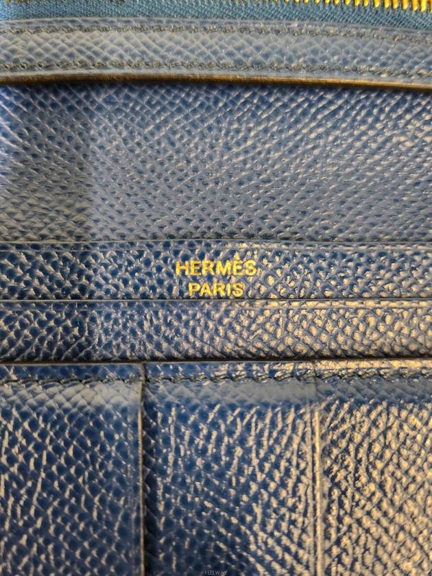 Daol Beomeo Branch Bean Long Wallet Blue U Engraving Condition A - HERMES - BALAAN 7