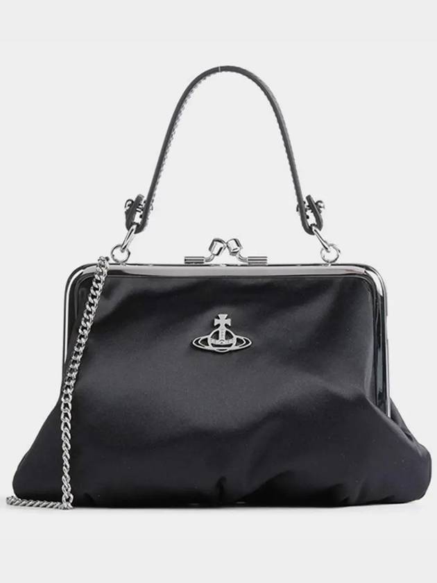 Granny satin frame cross bag black - VIVIENNE WESTWOOD - BALAAN 3