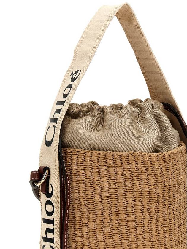 small woody logo bucket bag beige - CHLOE - BALAAN 4