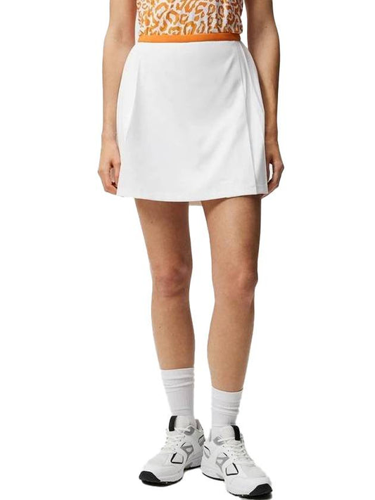 Women's Sierra Pleated Skirt White - J.LINDEBERG - BALAAN 1