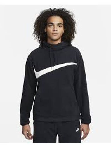 Fleece Winterized Crew Pullover Hoodie Black - NIKE - BALAAN 1