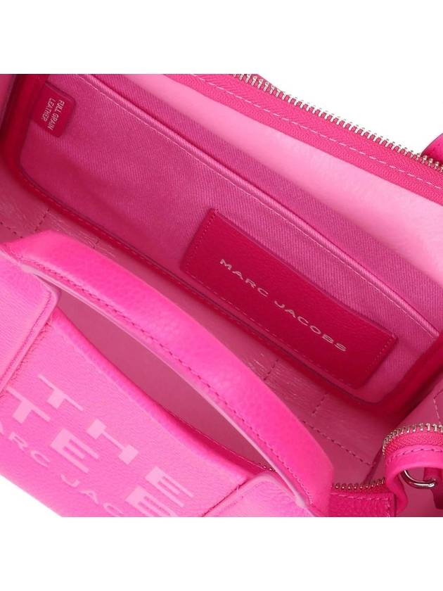 Small Leather Tote Bag Fuchsia - MARC JACOBS - BALAAN 4