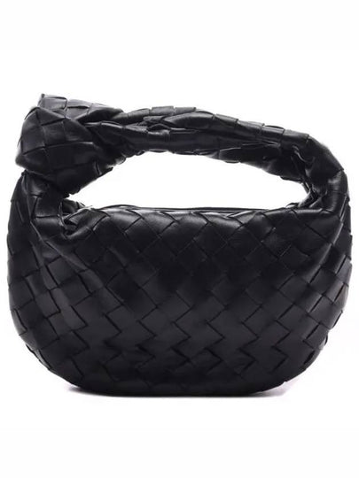 Jodie Intrecciato Small Tote Bag Black - BOTTEGA VENETA - BALAAN 2