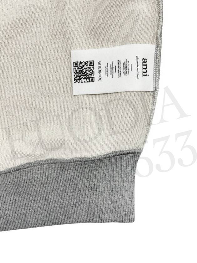 Small Heart Logo Sweatshirt Grey - AMI - BALAAN 5