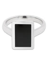 Roca Rectangular Onyx Ring Silver - BE/GINS - BALAAN 10