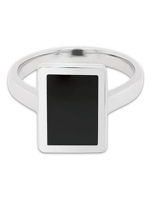 Roca Rectangular Onyx Ring Silver - BE/GINS - BALAAN 10