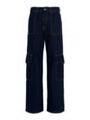 Rinse Angi Cargo Wide Jeans Navy - GANNI - BALAAN 2