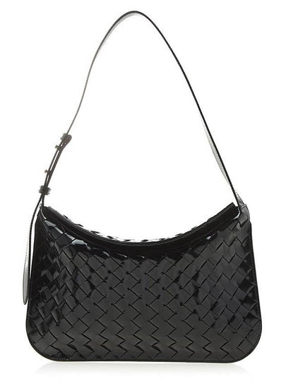 Intrecciato Flap Shoulder Bag Black - BOTTEGA VENETA - BALAAN 2