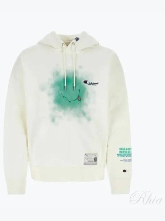 A10HD721 White Graphic Print Hoodie - MIHARA YASUHIRO - BALAAN 1