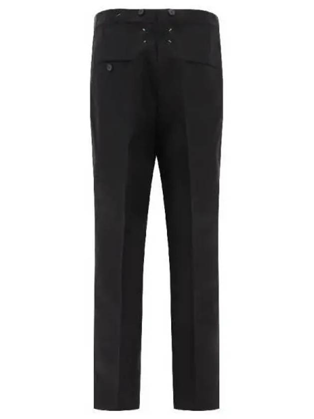 Signature Stitch Logo High Waist Wide Pants Black - MAISON MARGIELA - BALAAN 3