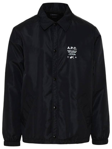 Vadim Logo Print Jacket Black - A.P.C. - BALAAN 1