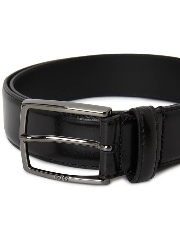 Logo Buckle Leather Belt Black - HUGO BOSS - BALAAN 6