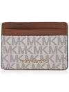 Jet Set Logo Plaque Card Wallet White - MICHAEL KORS - BALAAN 2