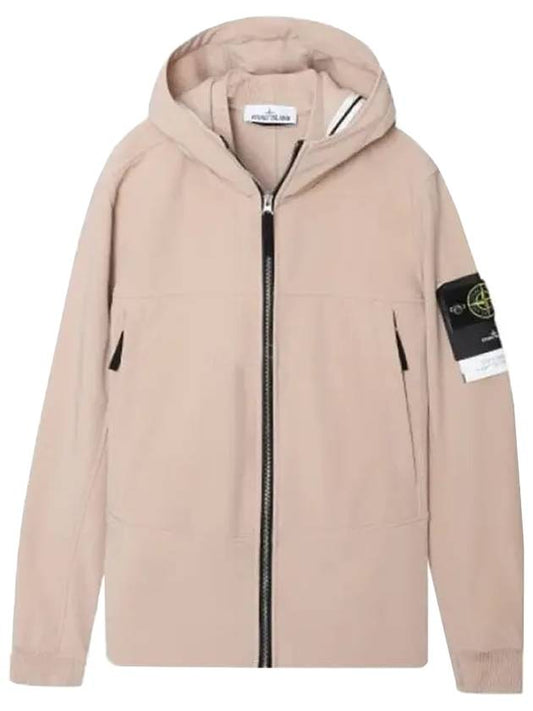 Soft Shell Hooded Zip Up Indie Pink - STONE ISLAND - BALAAN.