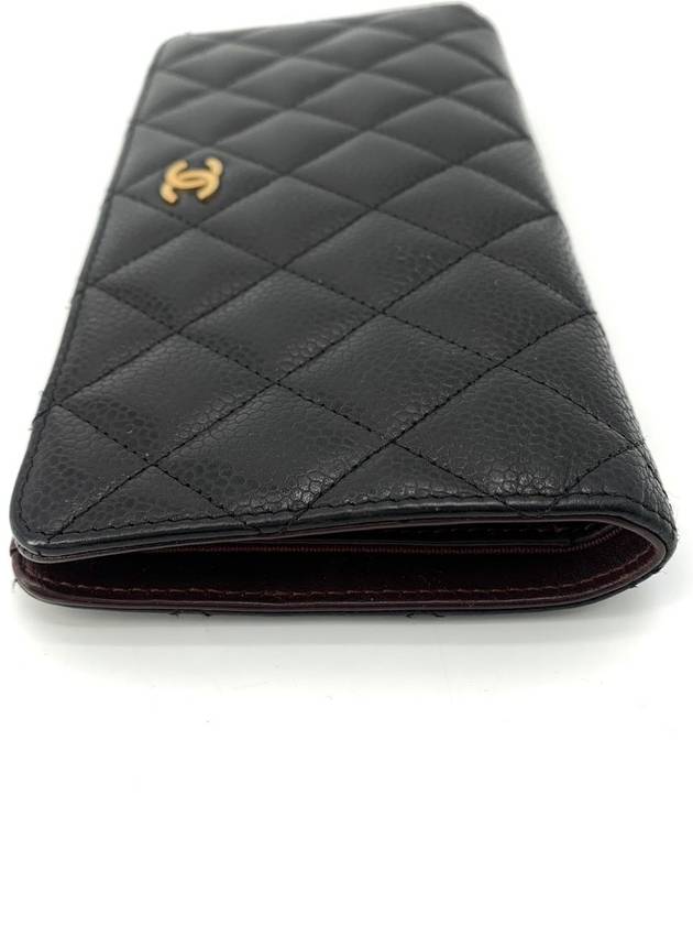 Caviar gold logo long wallet - CHANEL - BALAAN 3