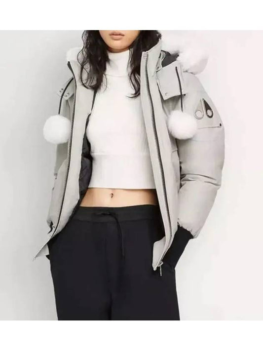 Original Debbie Bomber Jacket White Shearling Grey - MOOSE KNUCKLES - BALAAN 2