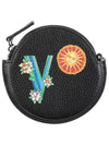 Celestial Sun Baroque print circle Coin Purse - VERSACE - BALAAN 4