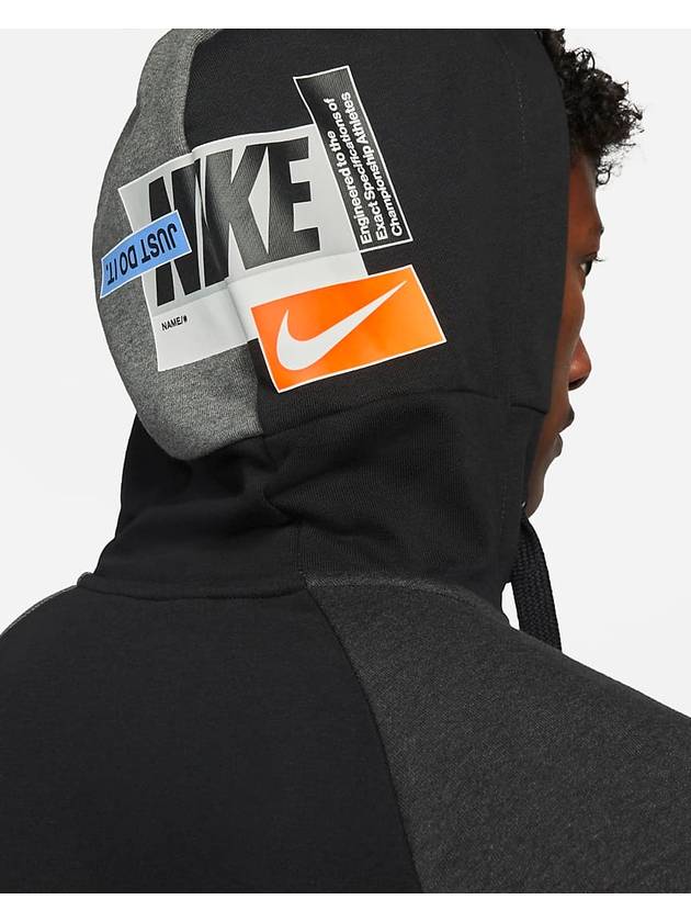 Dri-Fit GFX Hooded Jacket Black Grey - NIKE - BALAAN 7