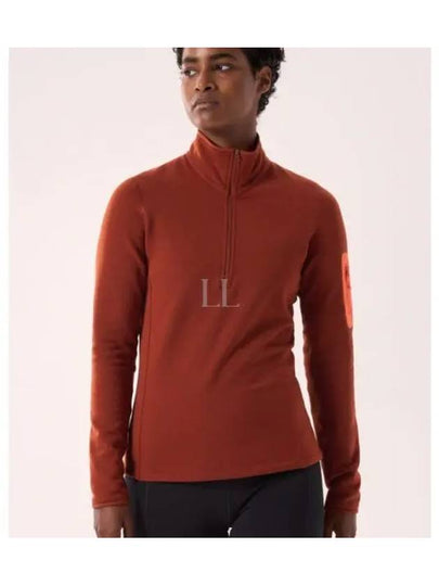 Kyanite Baselayer Zip Neck Long Sleeve T-Shirt Red - ARC'TERYX - BALAAN 2