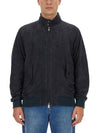 G9 Slim Fit Suede Jacket Navy - BARACUTA - BALAAN 2