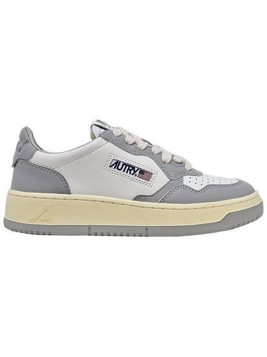 Medalist Leather Low Top Sneakers Grey White - AUTRY - BALAAN 2