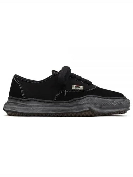 A12FW729 BLKBLK BAKER OG Sole Canvas Suede Low Top Sneakers - MIHARA YASUHIRO - BALAAN 2