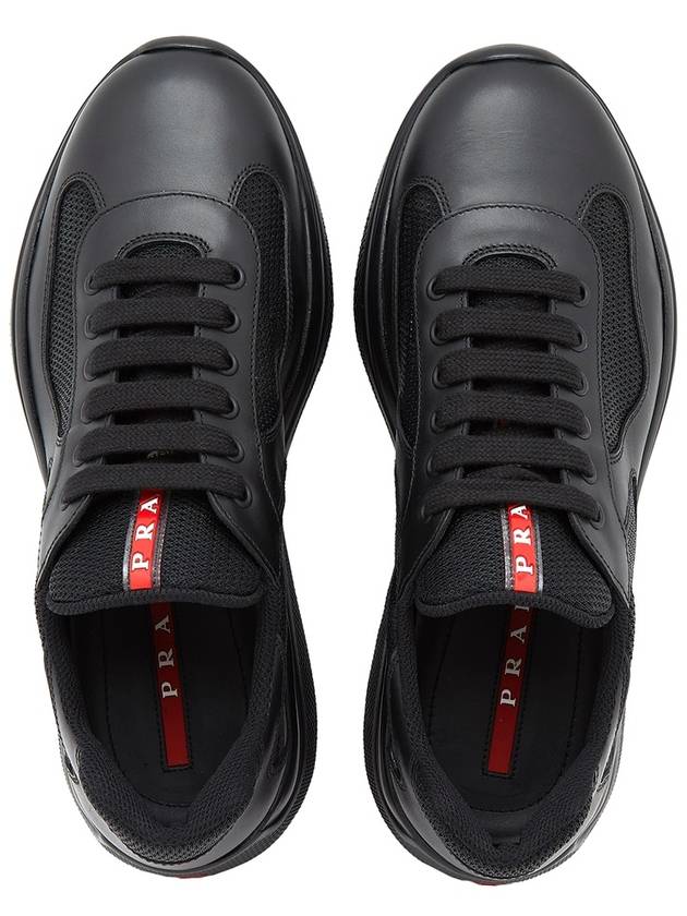 America's Cup Leather Low Top Sneakers Black - PRADA - BALAAN 3