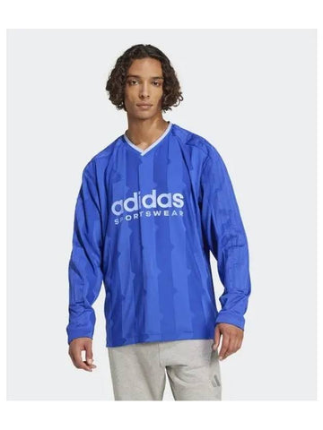 adidas tee long sleeve jacquard jersey blue IW3594 - ADIDAS - BALAAN 1