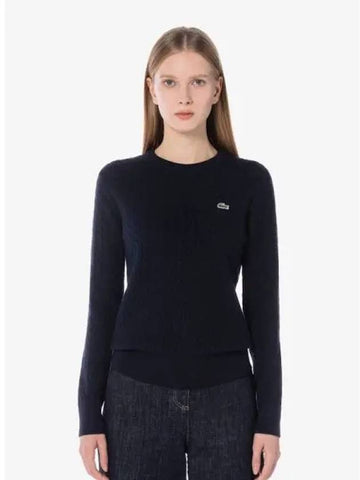 Women s Cable Crew Neck Sweater AF073E 54N 166 Domestic Product GQ2N24080583578 - LACOSTE - BALAAN 1