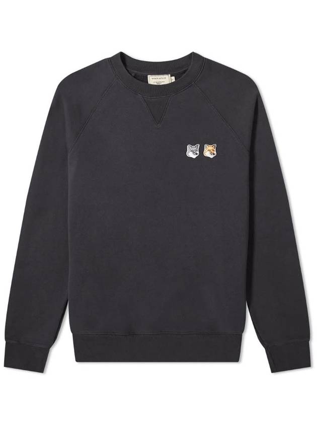 Double Fox Head Patch Classic Sweatshirt Anthracite - MAISON KITSUNE - BALAAN 2