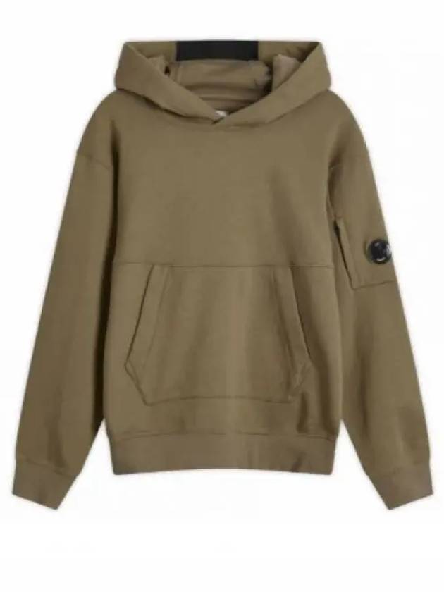 Diagonal Raised Fleece Lens Hoodie Walnut - CP COMPANY - BALAAN 2