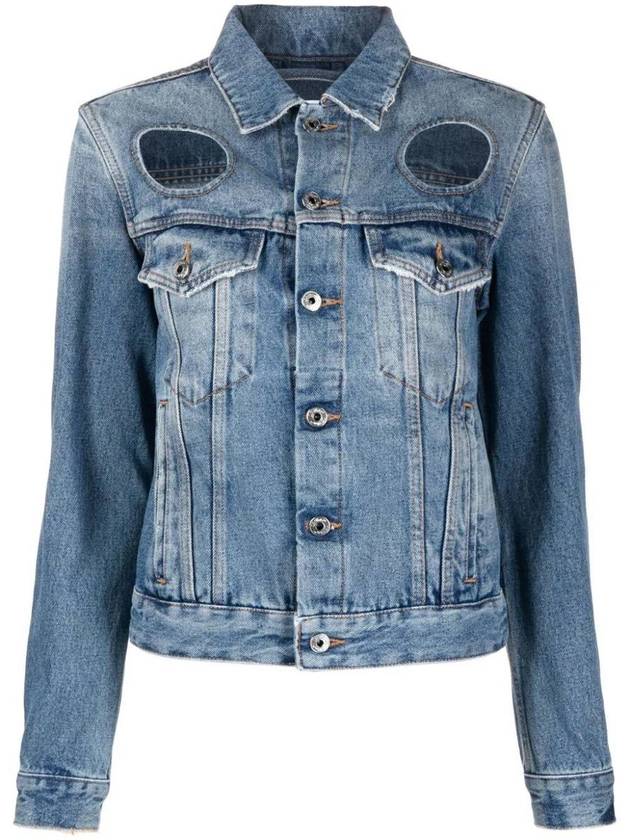 cut-out denim jacket OWYE047F23DEN0014500 - OFF WHITE - BALAAN 2