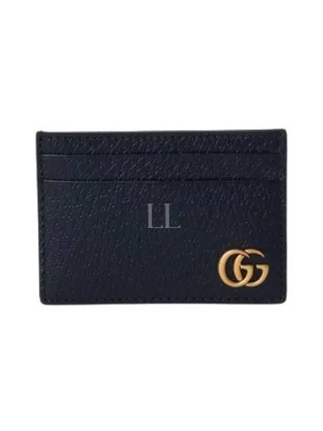 GG Marmont Leather Card Wallet Black - GUCCI - BALAAN 2