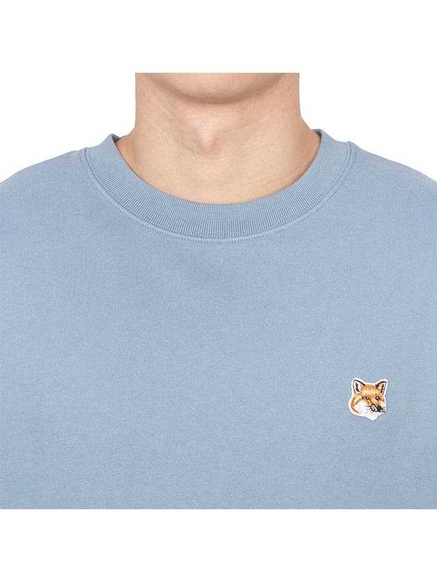 Fox Head Patch Regular Sweatshirt Blue - MAISON KITSUNE - BALAAN 6