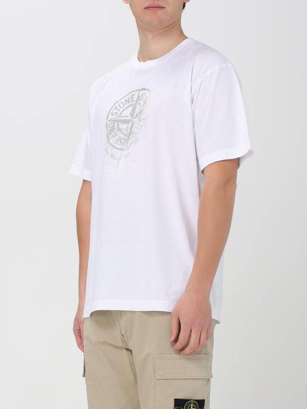 T-shirt Stone Island con maxi logo - STONE ISLAND - BALAAN 4