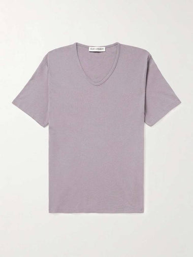 Cotton Jersey Short Sleeve T-Shirt Purple - OUR LEGACY - BALAAN 1