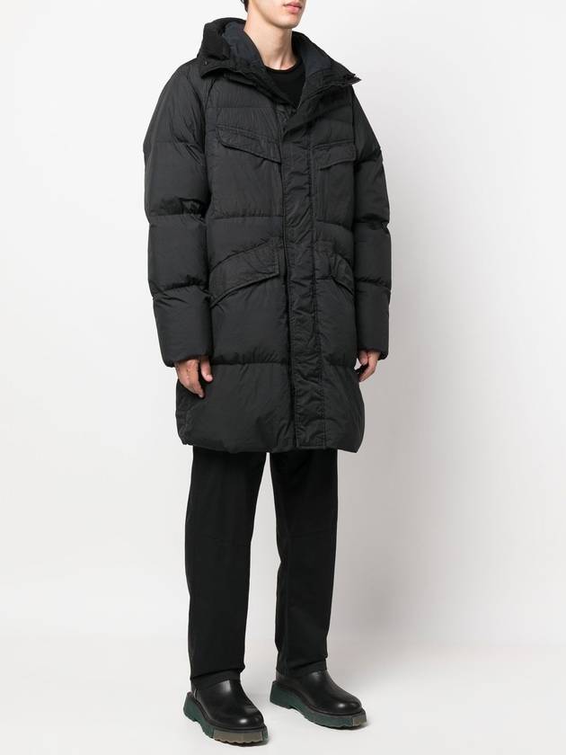 Wappen Patch Crinkle Reps Long Padding Black - STONE ISLAND - BALAAN 3