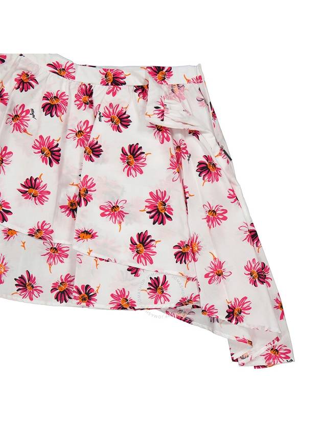 MSGM Girls Floral Print Asymmetric Cotton Skirt, Size 14 - MSGM - BALAAN 3