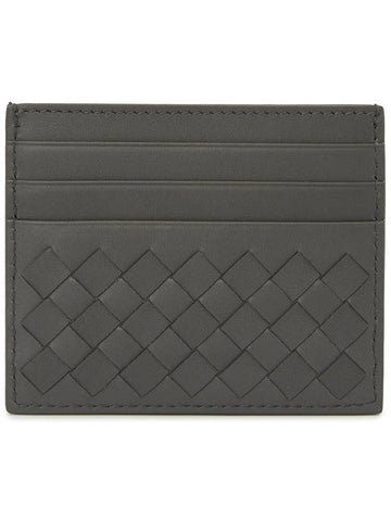 Intrecciato Classic Card Wallet Dark Grey - BOTTEGA VENETA - BALAAN 1