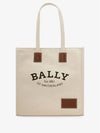 Crystallia Fabric Tote Bag Natural - BALLY - BALAAN 4