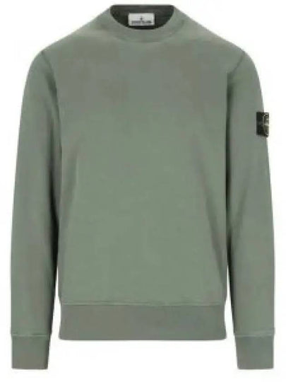 Wappen Patch Garment Dyed Sweatshirt Musk Green - STONE ISLAND - BALAAN 2