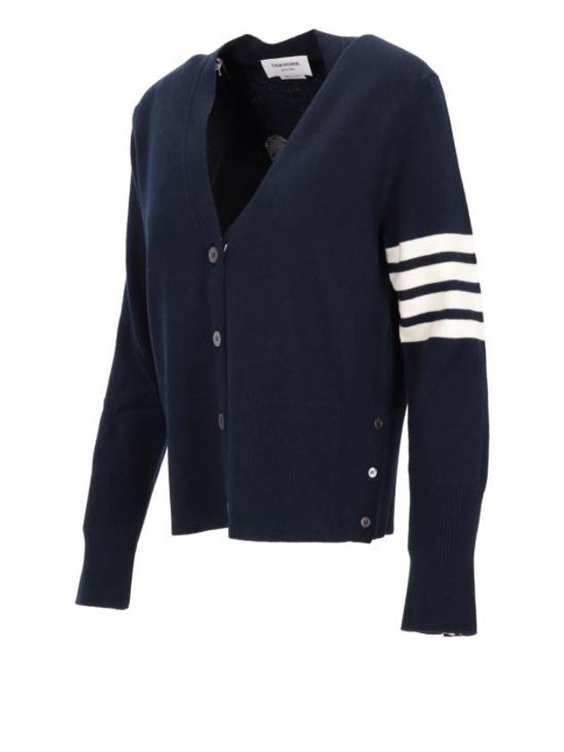 Intarsia classic cardigan navy - THOM BROWNE - BALAAN 3