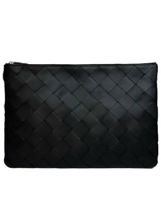 Intrecciato Zipper Cross Bag Black - BOTTEGA VENETA - BALAAN 4