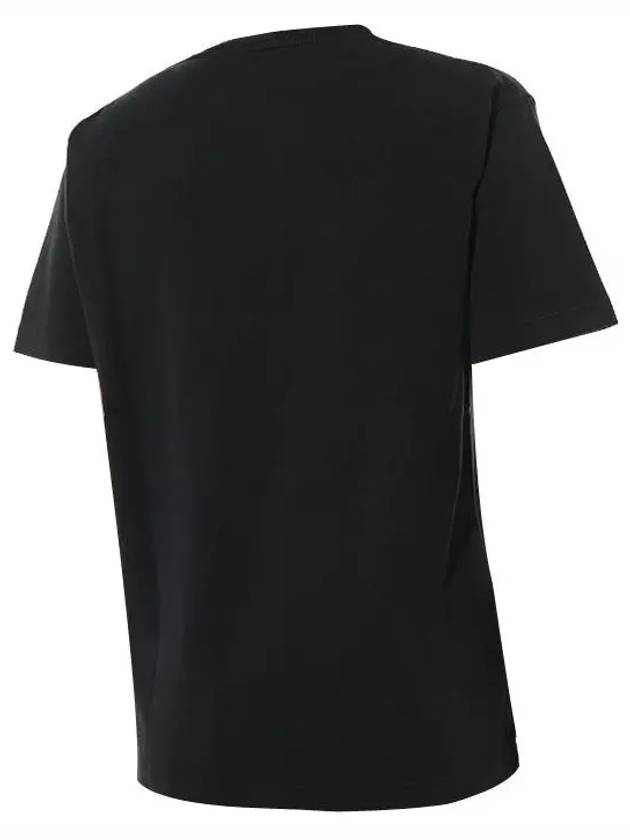 Logo Print Short Sleeve T-Shirt Black - STONE ISLAND - BALAAN 3